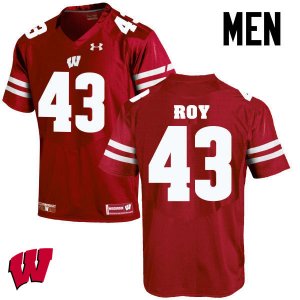 Men's Wisconsin Badgers NCAA #43 Peter Roy Red Authentic Under Armour Stitched College Football Jersey PU31Z10FF